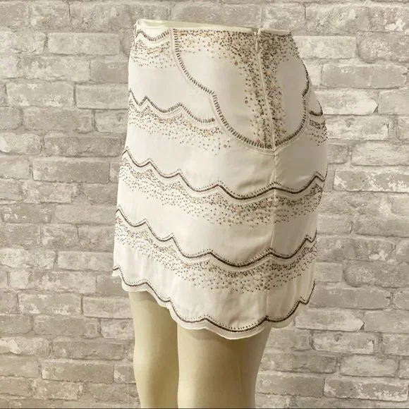 NWOT Club Monaco Embellished Mini Skirt - Picture 2 of 9
